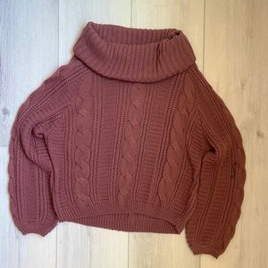 Knitted sweater turtleneck